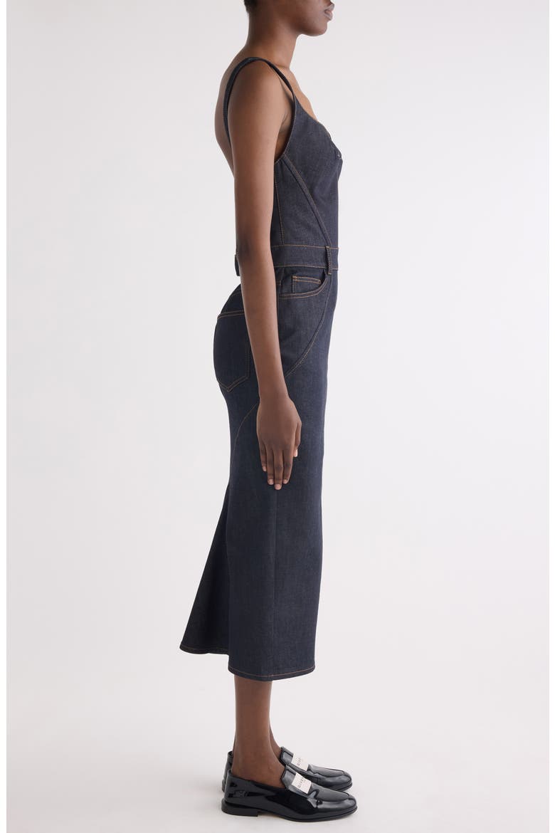 Kick Back Stretch Denim Dress, Alternate, color, DARK BLUE
