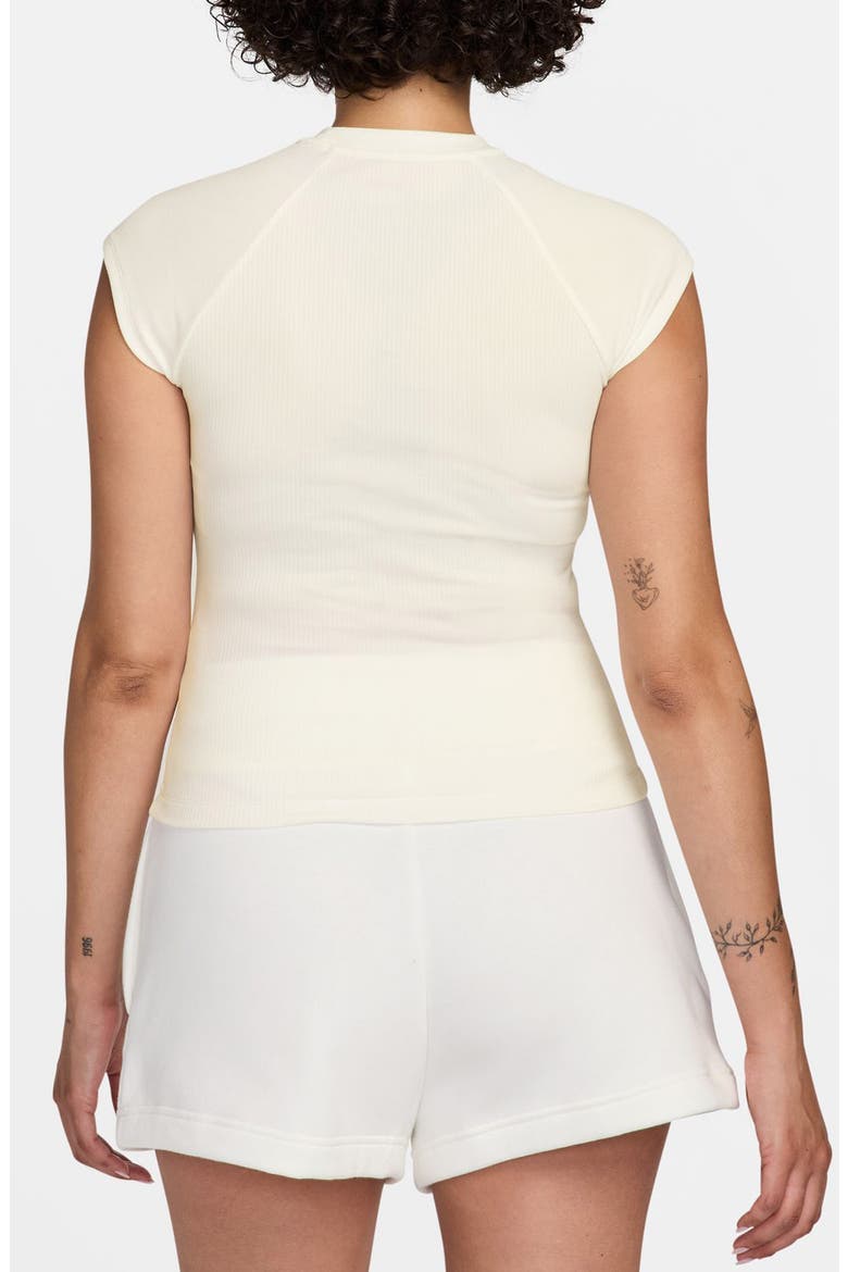 Chill Crop Rib T-Shirt, Alternate, color, SAIL/ BLACK