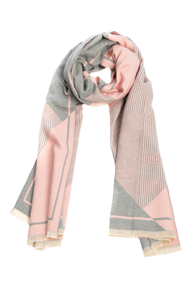 Mosaic Reversible Scarf, Main, color, BLUSH
