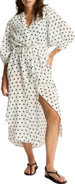 Sea Level Dottie Long Sleeve Cover-Up Dress