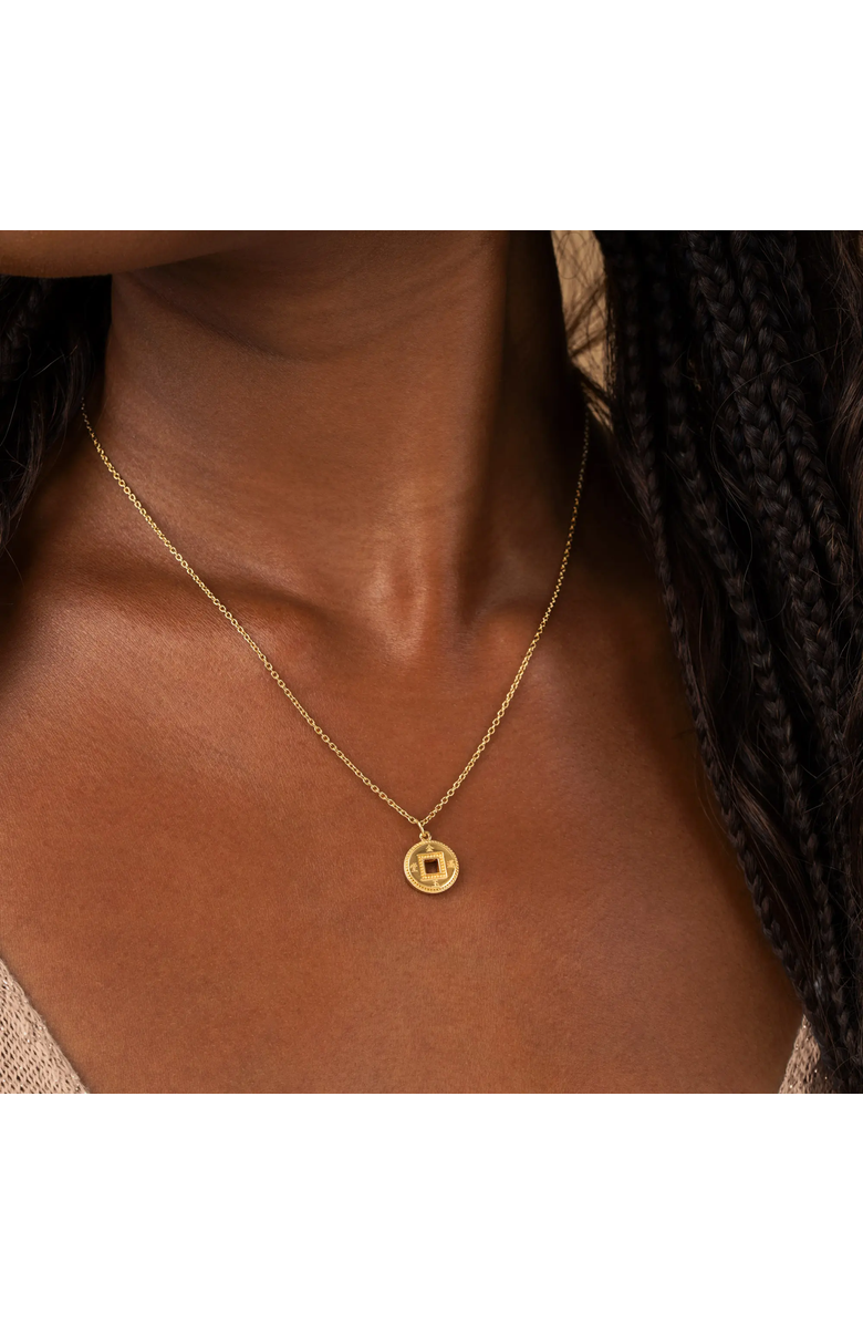 Karma and Luck Gold Plated Lucky Coin Pendant Necklace Radiant Fortune, Alternate, color, Gold