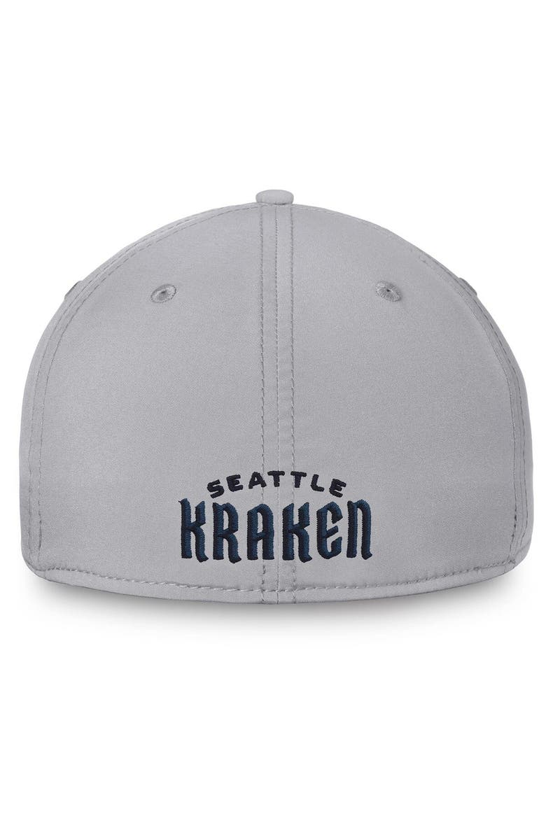 FANATICS Men's Fanatics Branded Gray Seattle Kraken Secondary Logo Flex Hat, Alternate, color, Gray
