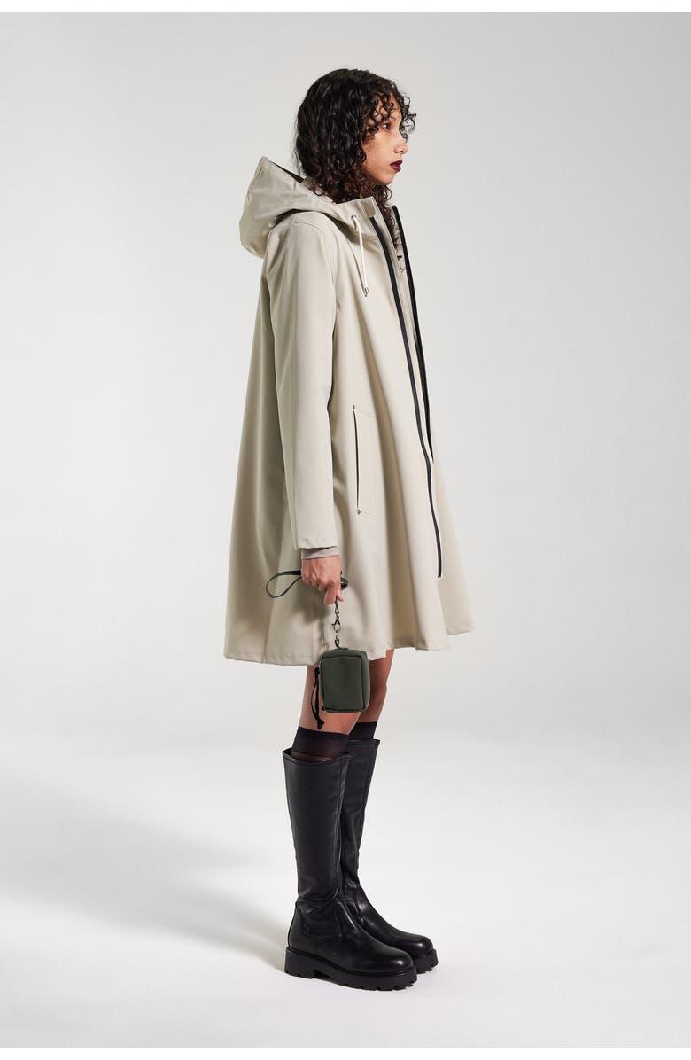 Stutterheim Mosebacke Lightweight Zip Matte Raincoat, Alternate, color, Pelican