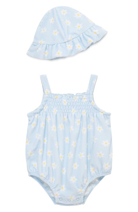 Daisies Bubble Bodysuit & Hat Set (Baby)