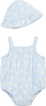 Little Me Daisies Bubble Bodysuit & Hat Set