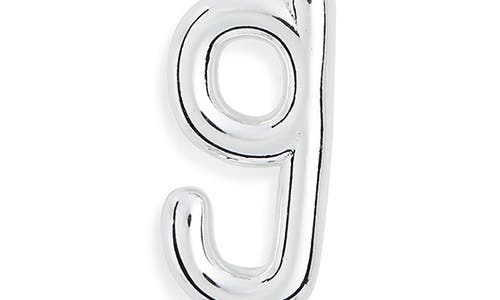 Leith Lowercase Initial Bubble Pendant Necklace In Metallic