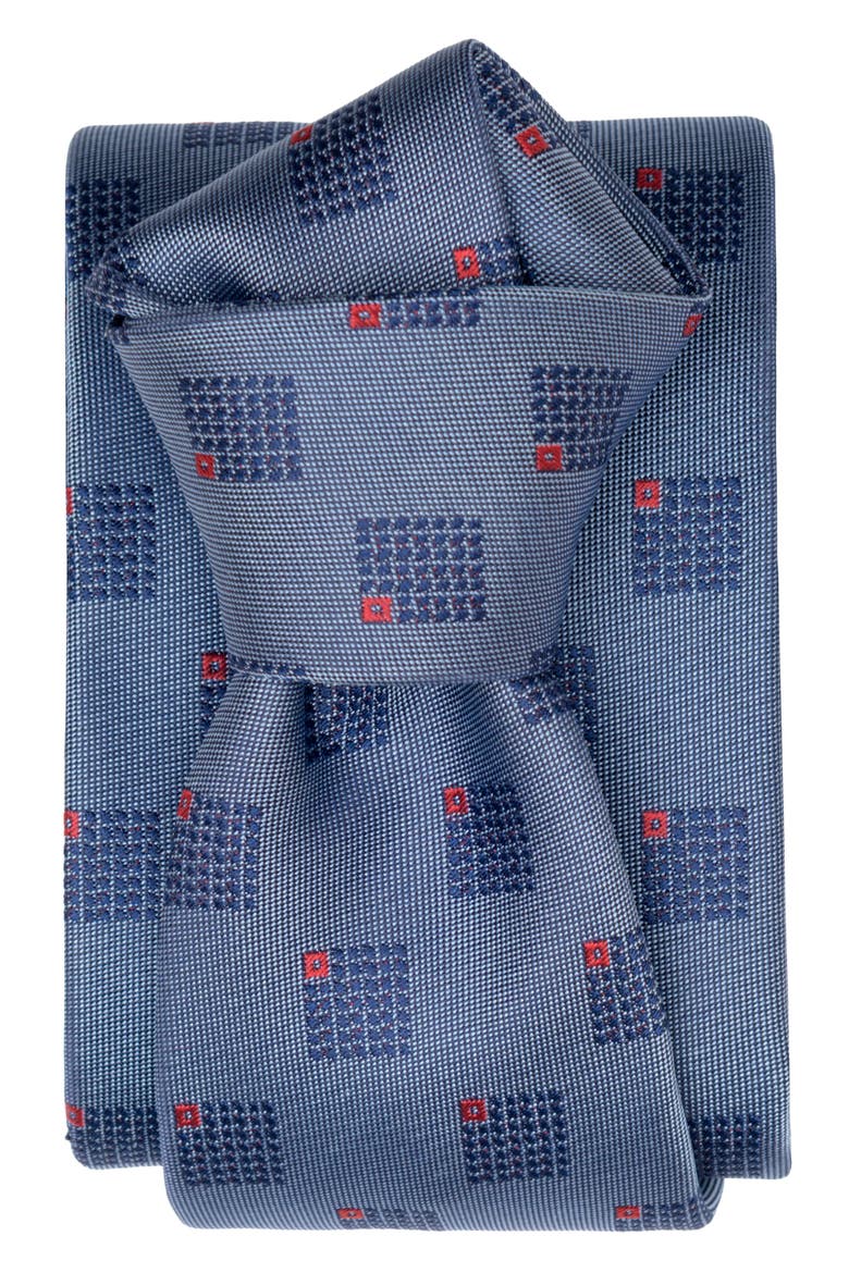 Siena - Silk Jacquard Tie for Men, Main, color, French Blue