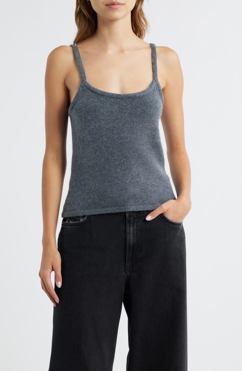 Rails Hollie Slub Camisole, Main, color, Charcoal