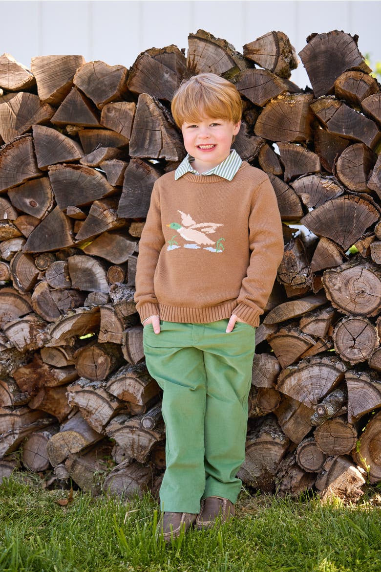 Kids' Striped Long Sleeve Polo, Alternate, color, Watercress Stripe