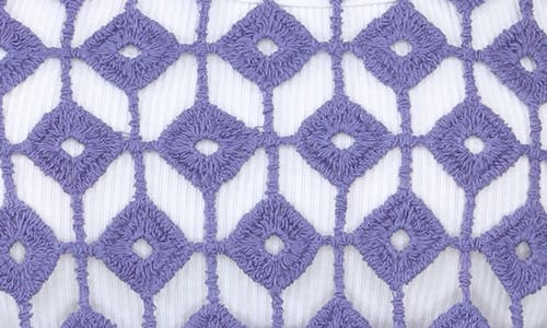 Rain And Rose Crochet Top In Purple