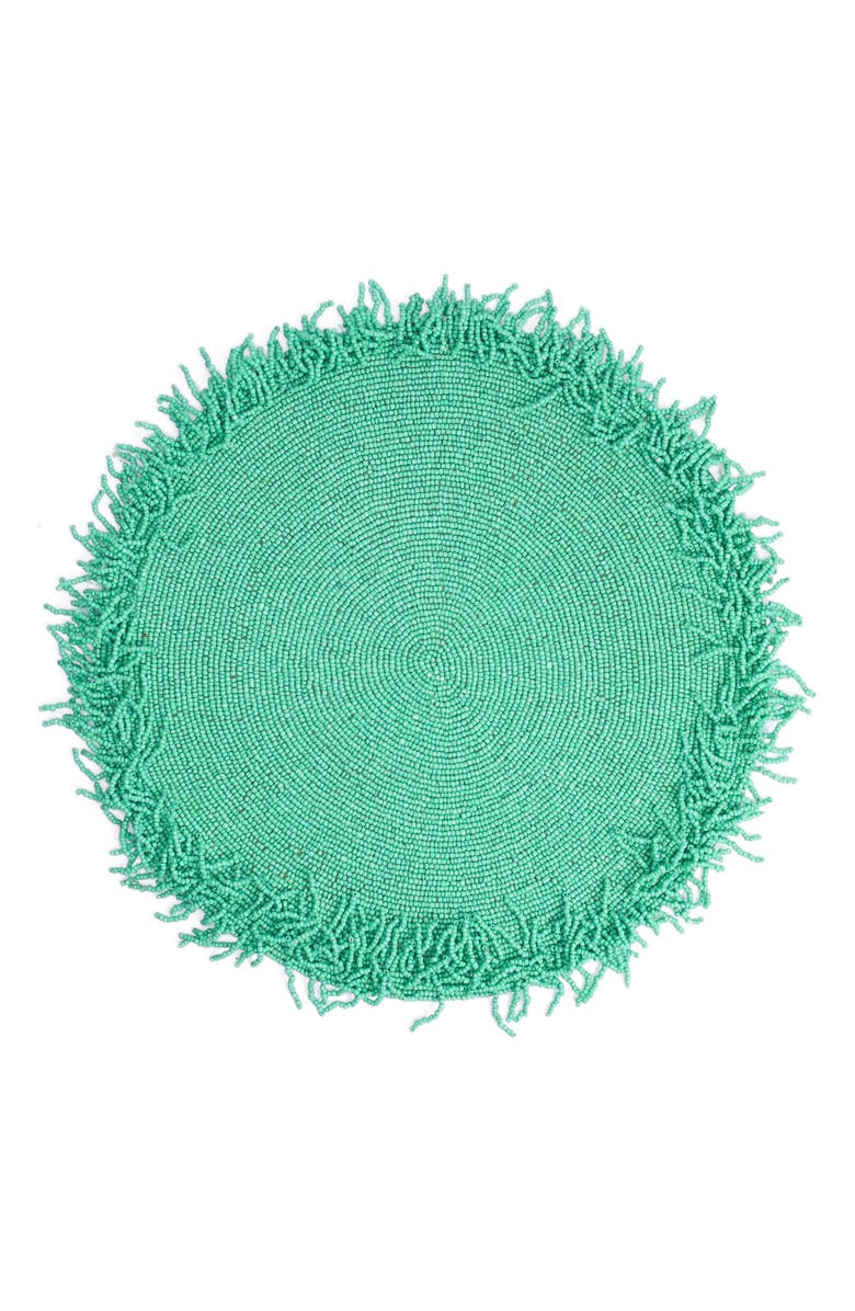 Tiramisu Fringe Beaded Placemat, Main, color,