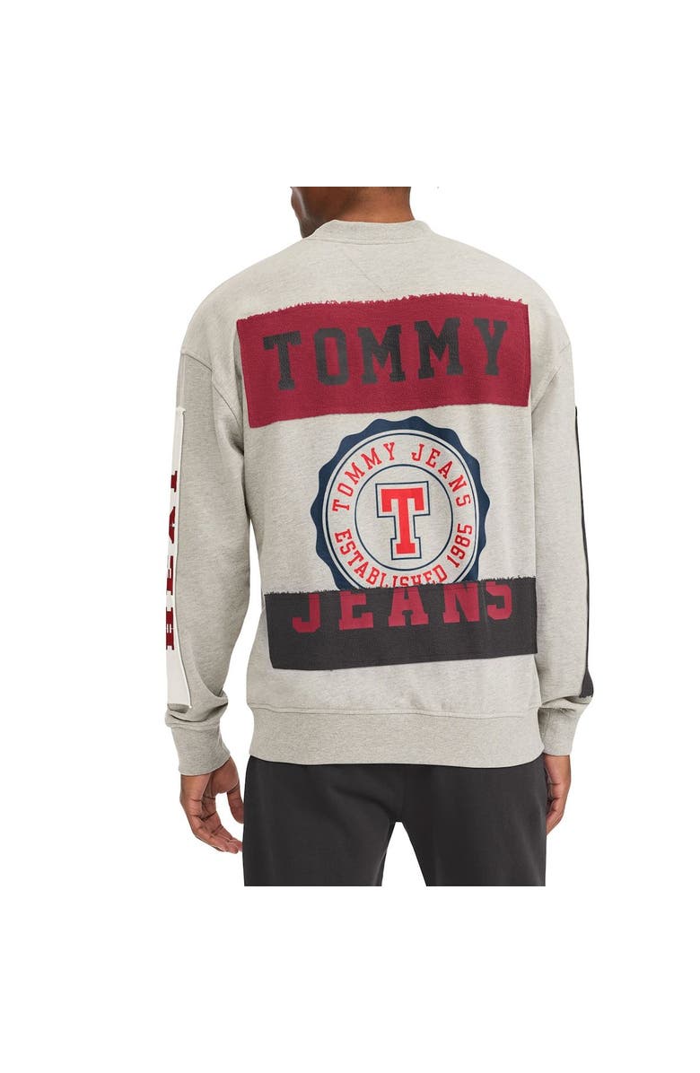 TOMMY JEANS Men's Tommy Jeans Gray Miami Heat James Patch Pullover Sweatshirt, Alternate, color, Gray