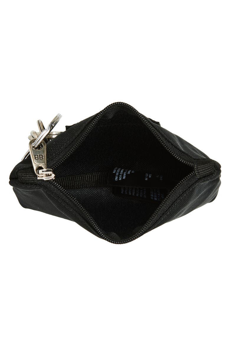 Keyring Zip Pouch, Alternate, color, BLACK
