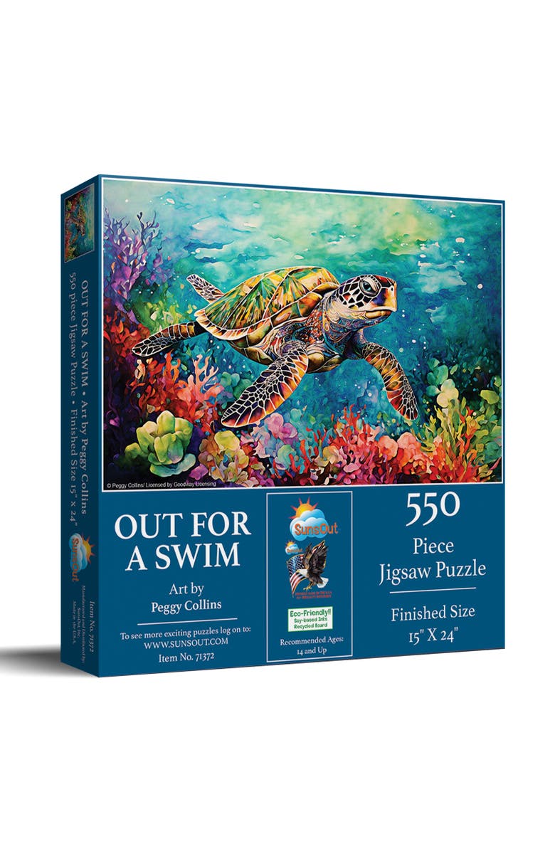Sunsout Out for a Swim 550 piece Jigsaw Puzzle for Adults, Main, color, Multicolor