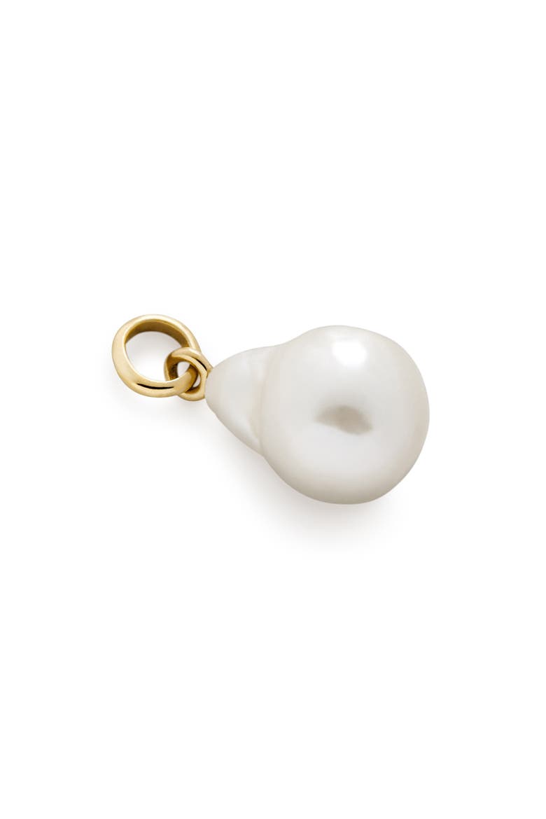 Nura Baroque Pearl Charm, Main, color, 14KT SOLID GOLD / PEARL