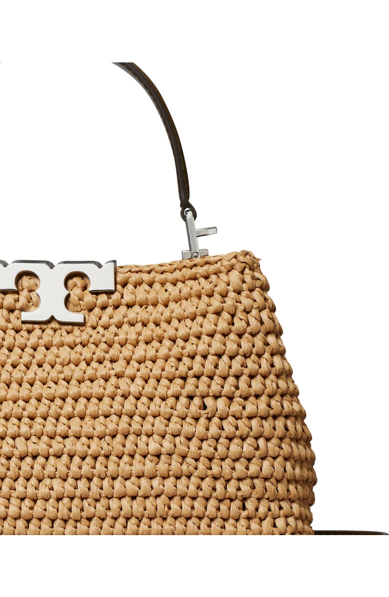 Tory Burch Mini Eleanor Raffia Satchel, Alternate, color, Honeycomb