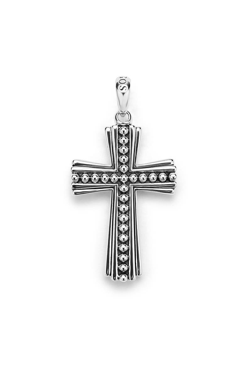 Men's Anthem Cross Pendant, Main, color, SILVER