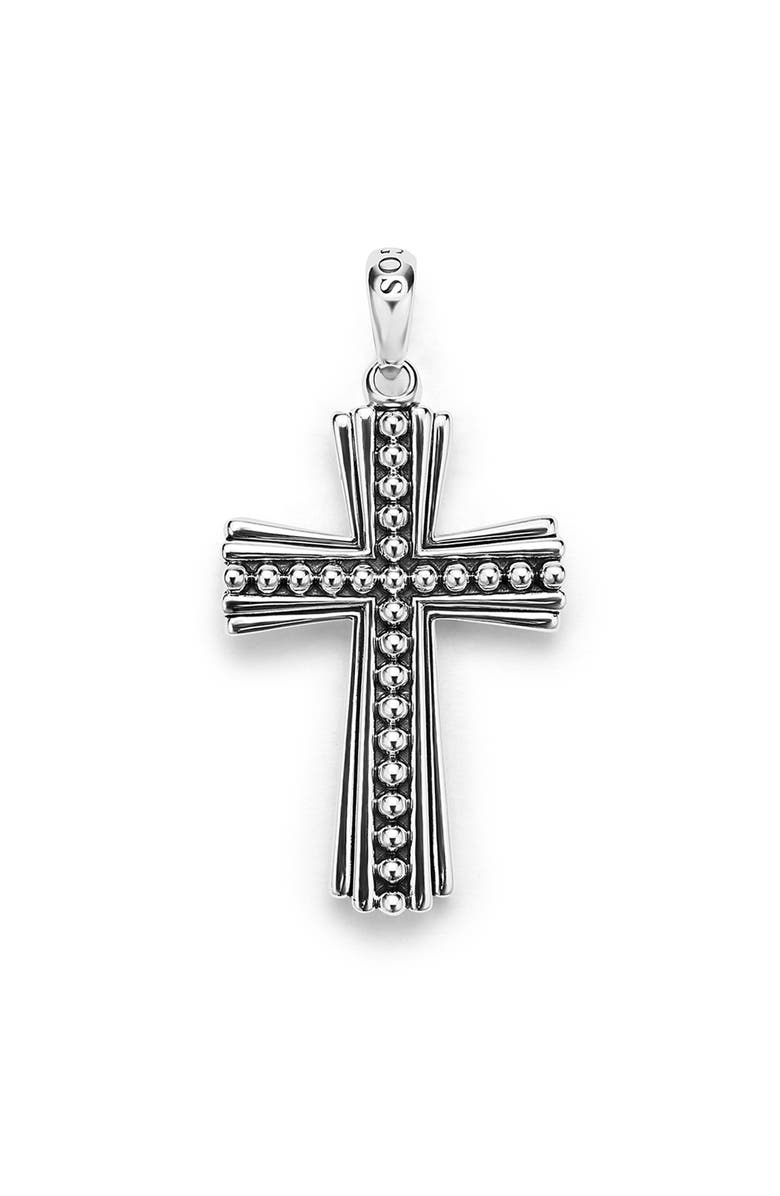 LAGOS Men's Anthem Cross Pendant, Main, color, Silver