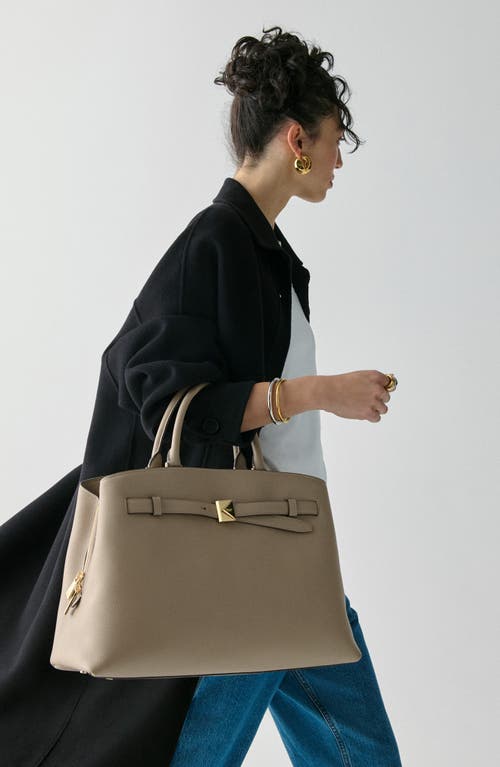 Kate Spade New York Large Deco Pebble Leather Satchel In Brown