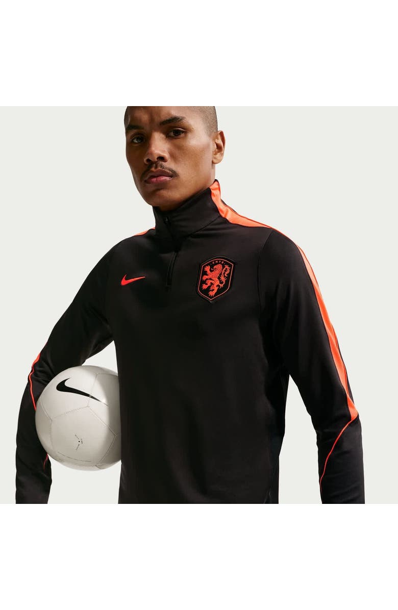 Nike Men's Nike Black Netherlands National Team 2026 Strike Dri-FIT Quarter-Zip Drill Top, Alternate, color, Black
