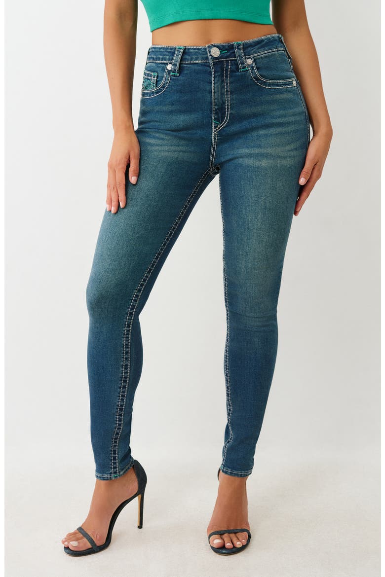 Halle Big T High Rise Skinny Jeans, Main, color, MEDIUM ABYSS WASH