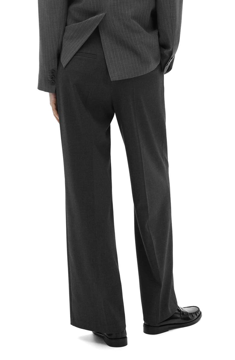 MANGO Pleated Wide Leg Pants, Alternate, color, Grey