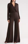 GO COUTURE Surplice V-Neck Long Sleeve Jumpsuit