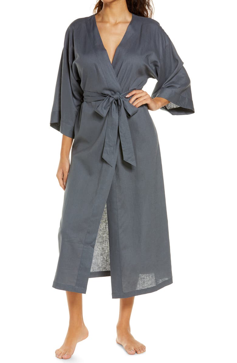 Nordstrom Linen Blend Robe, Main, color, 
