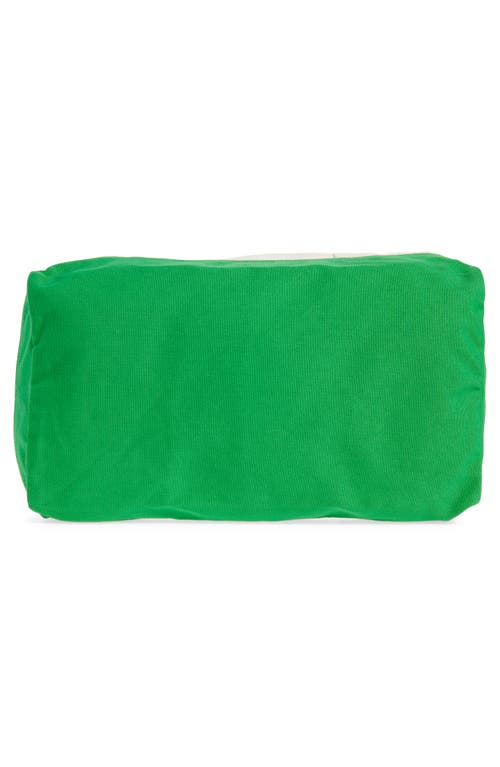 Favorite Daughter Logo Embroidered Canvas Duffle Bag In Natural Green