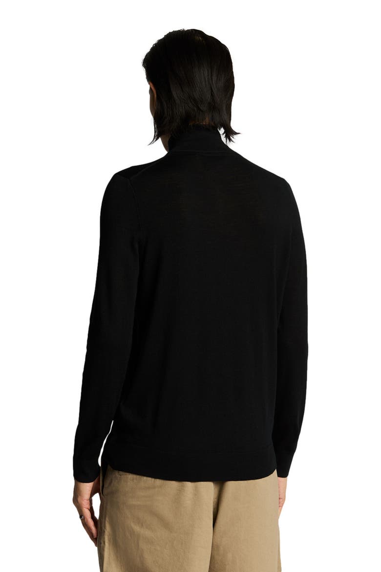 Eagle Merino Quarter Zip Sweater, Alternate, color, Jet Black
