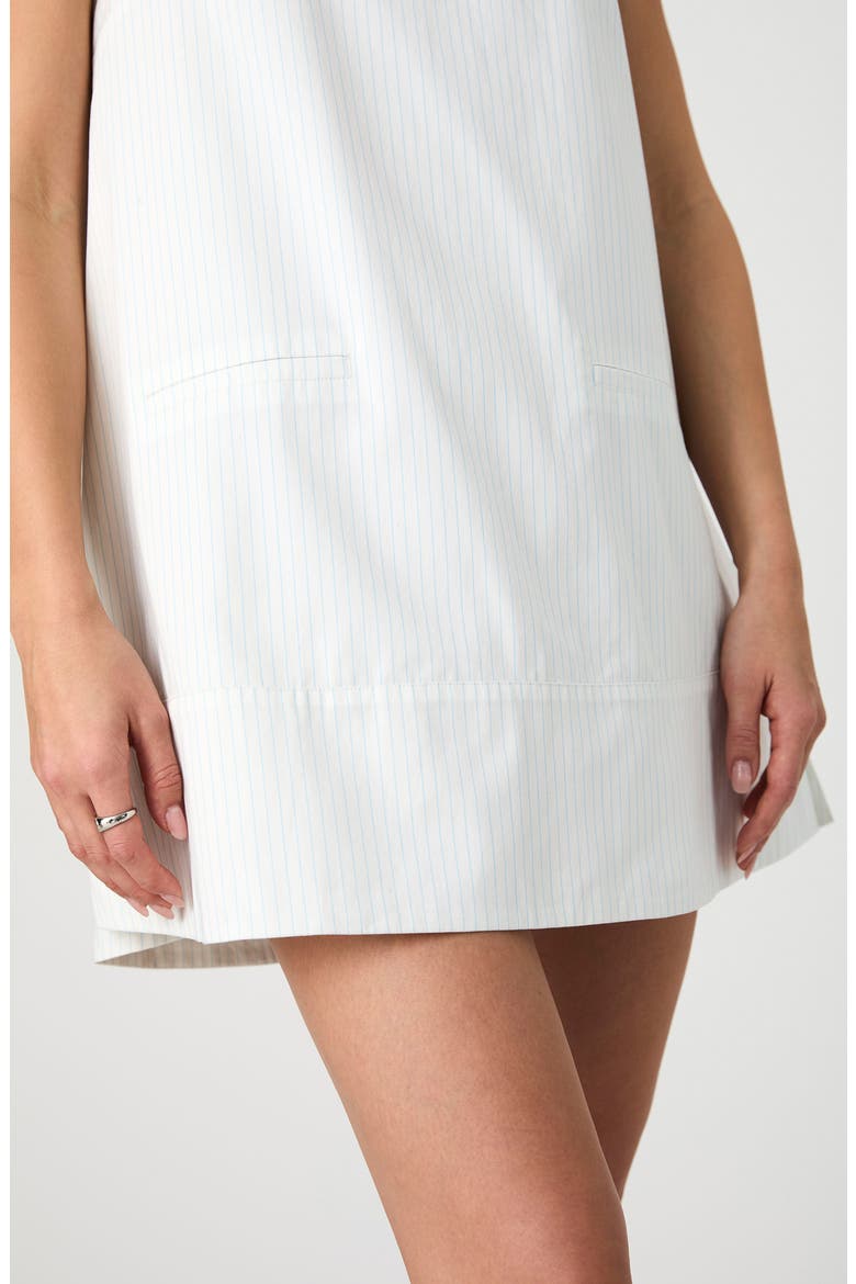 Sleeveless Shift Minidress, Alternate, color, CREAM-BLUE STRIPE