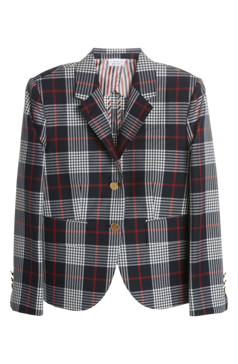 Thom Browne Fit 3 Hairline Plaid Wool Sport Coat, Alternate, color,