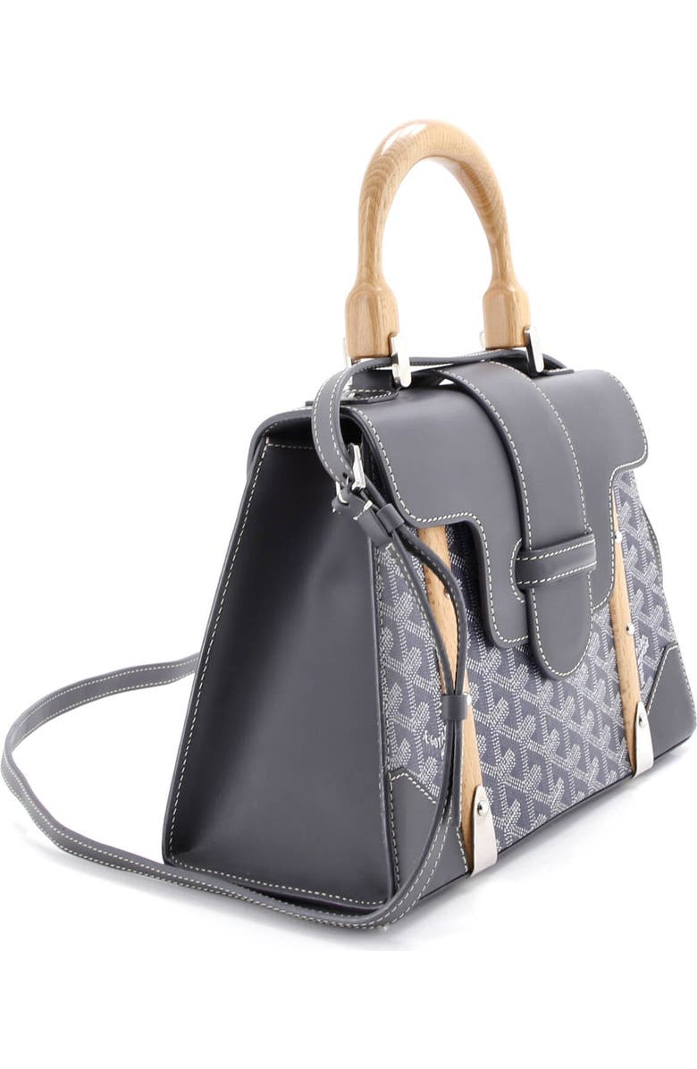 Pre-Owned Goyard Saigon Top Handle Bag Coated Canvas with Leather PM, Alternate, color,