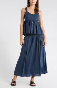 Melrose and Market Clip Dot Button-Up Tank