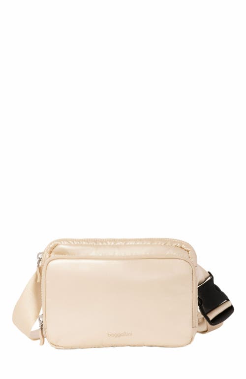 BAGGALLINI Modern Belt Bag Sling in Champagne Puff 
