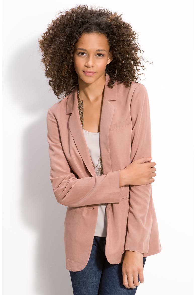 Frenchi® Drapey Menswear Blazer, Main, color, BROWN- COGNAC