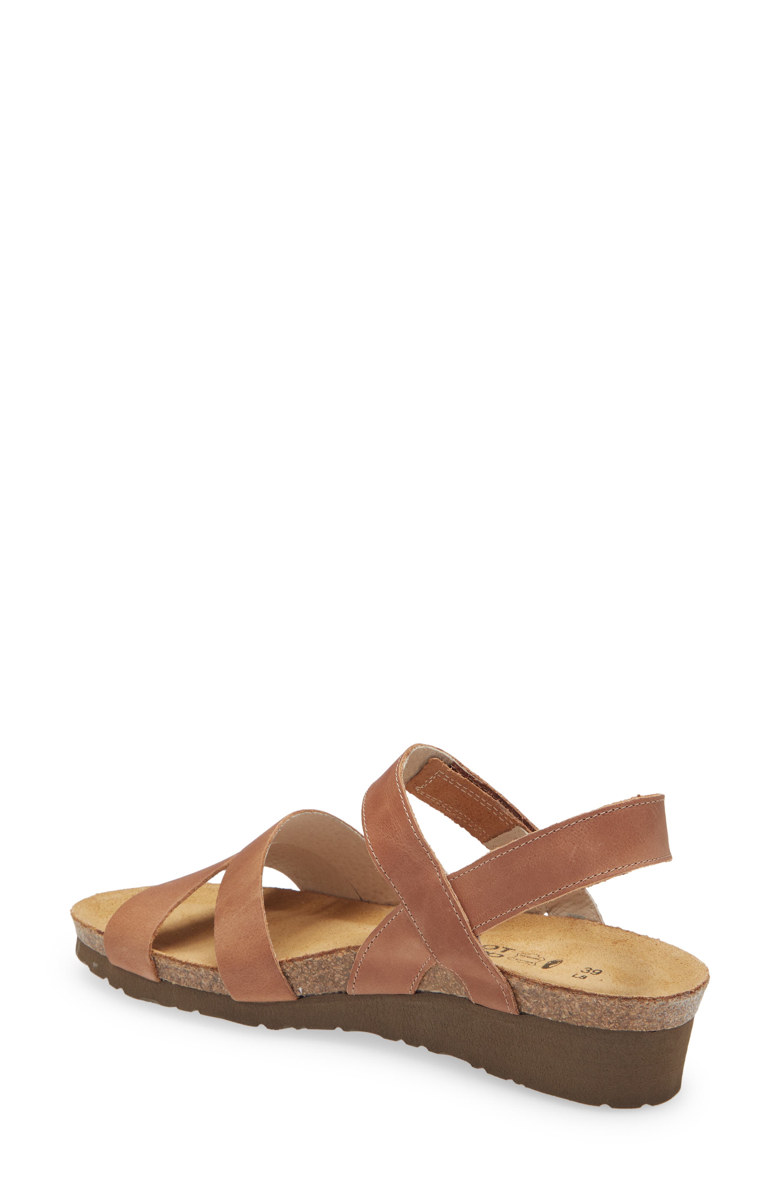 'Kayla' Sandal, Alternate, color, LATTE BROWN LEATHER