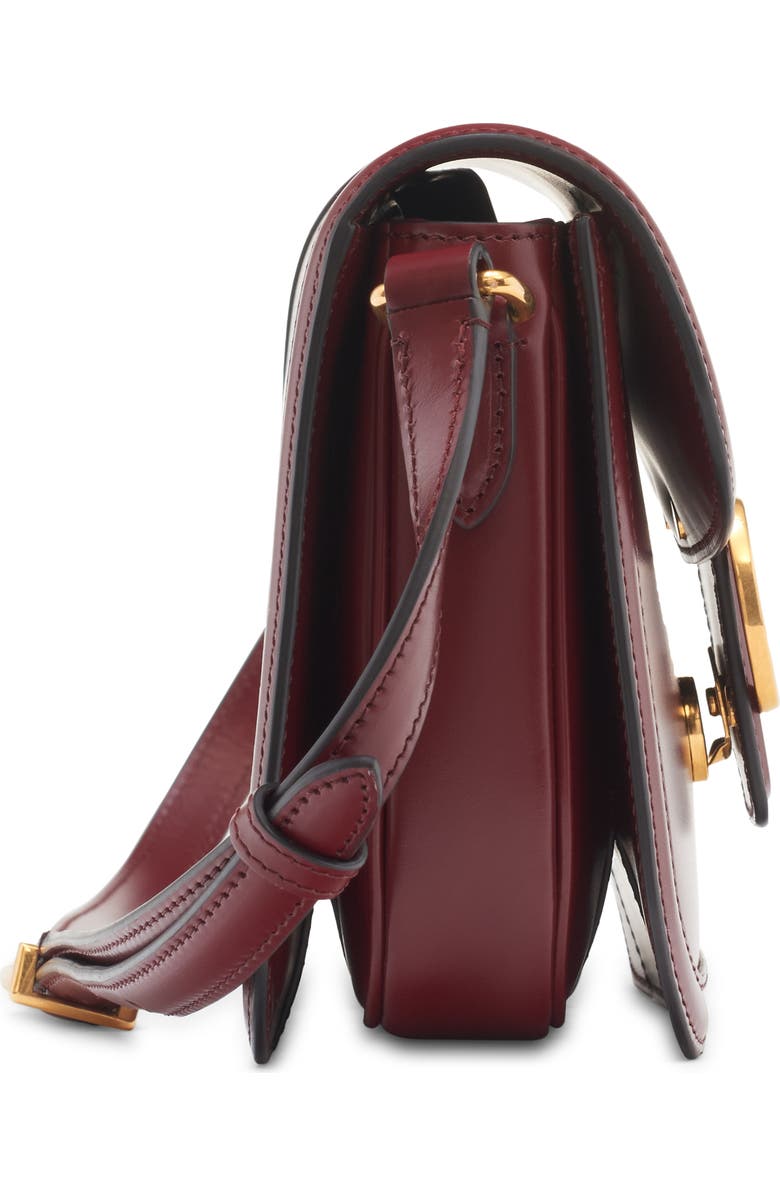 Valentino Garavani Small 9TO5 Leather Shoulder Bag, Alternate, color, Brick Ruby