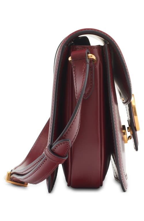 Valentino Womens Brick Ruby 9to5 Small Leather Shoulder Bag