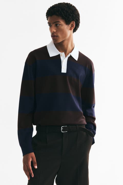 Loose-fit Knit Polo Sweater