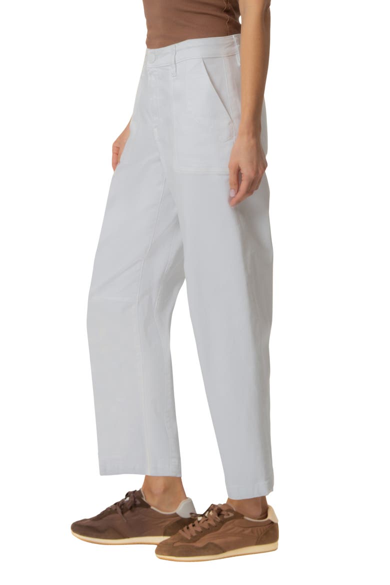 Ashton High Waist Crop Barrel Jeans, Alternate, color, OPTIC WHITE