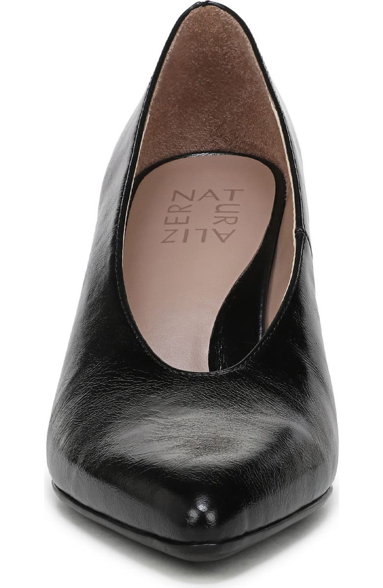 Naturalizer Perry Pointed Toe Pump, Alternate, color, Black Faux Leather