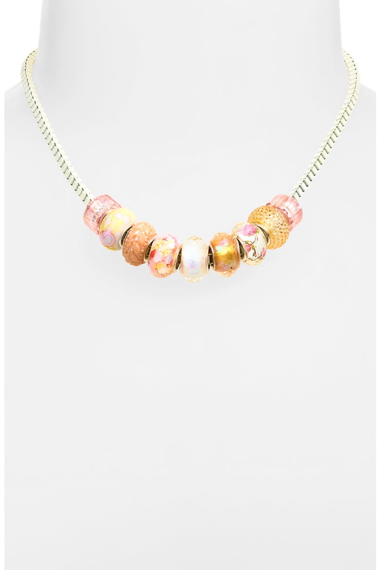 Pastel Bead Charm Necklace, Alternate, color, PASTEL CREAM