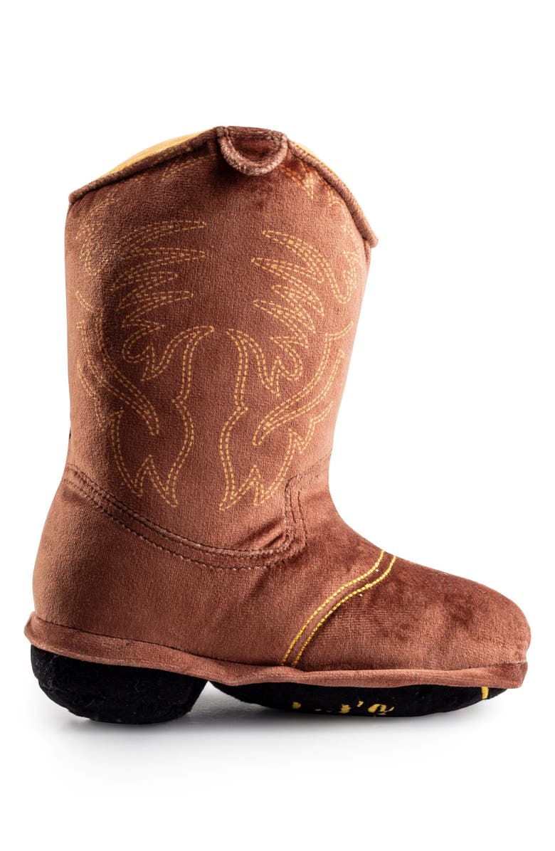 Haute Diggity Dog Cowboy Boot Squeaker Dog Toy, Alternate, color, Brown