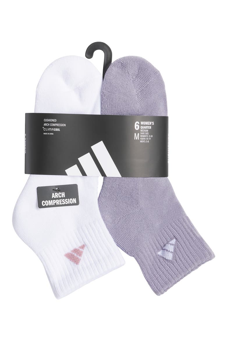 Climacool Athletic Cushioned Ankle Socks, Alternate, color, MAGIC MAUVE/ WHITE/ ONIX