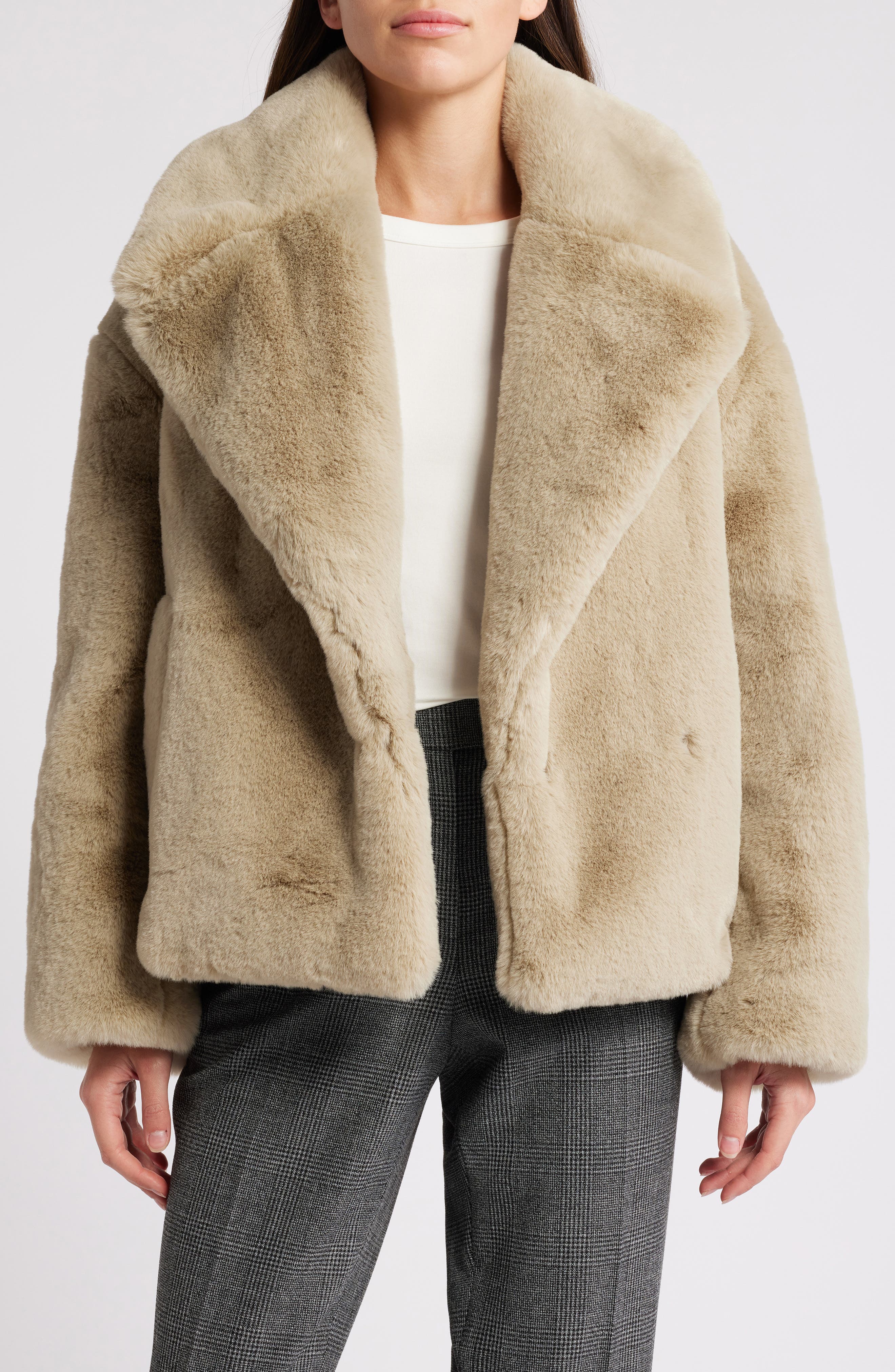 BOSS Curmeta Faux Fur Jacket