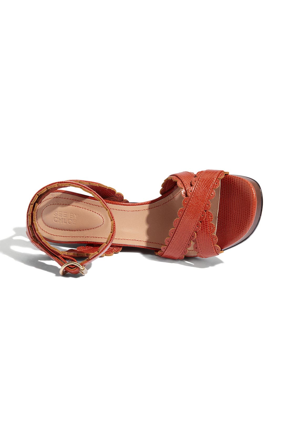 Wedge Sandal, Alternate, color, RUST