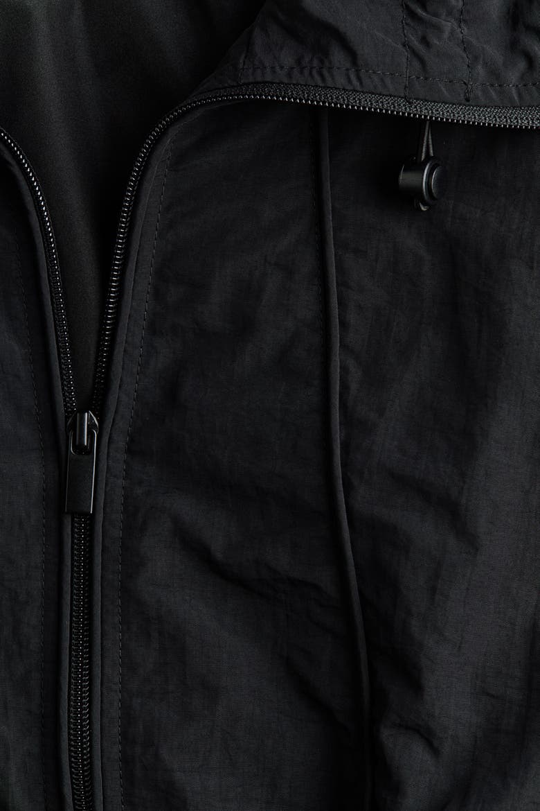 Oversized Nylon Jacket, Alternate, color, Black
