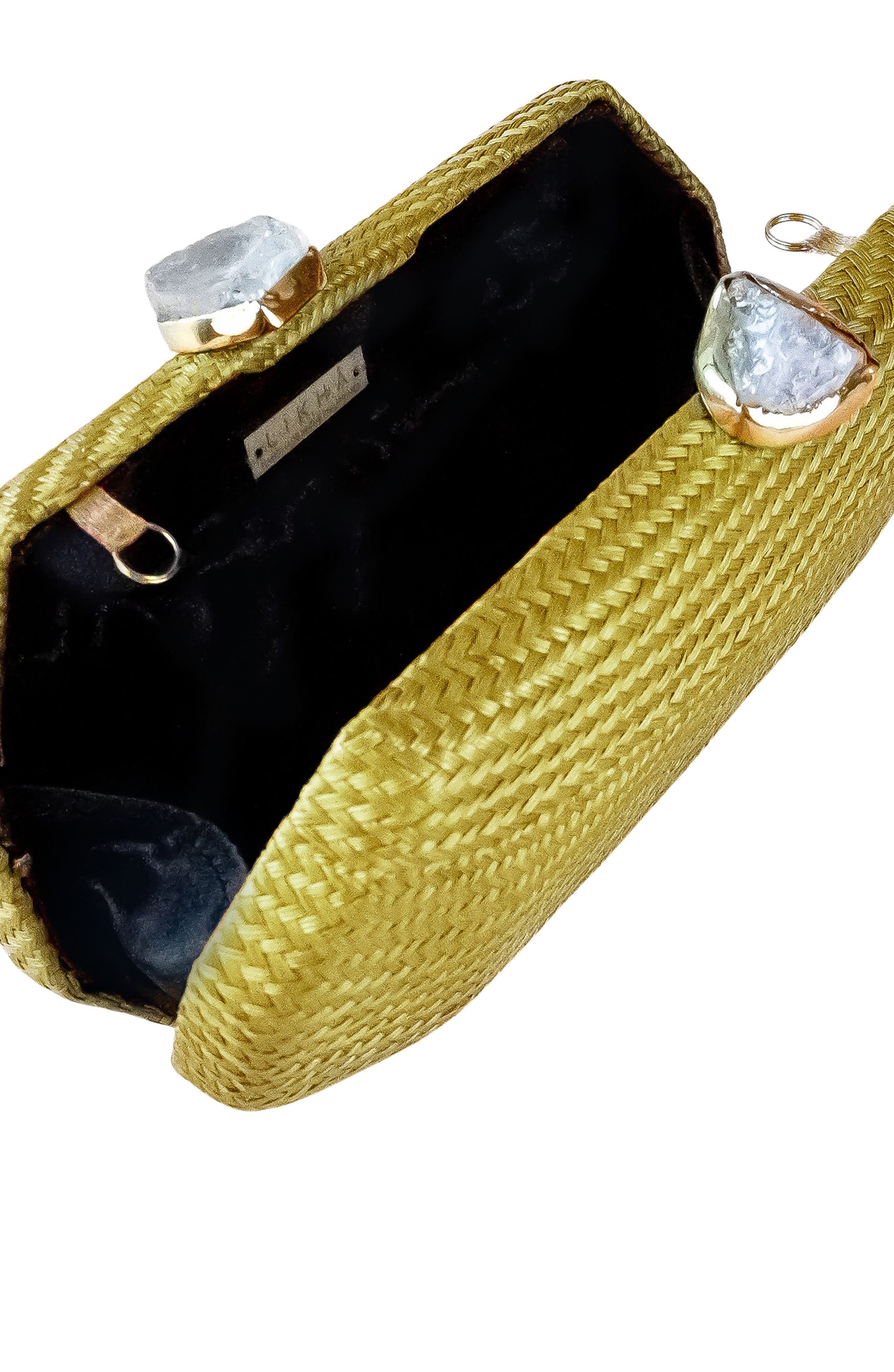 Solid Octagon Clutch, Alternate, color, MATCHA