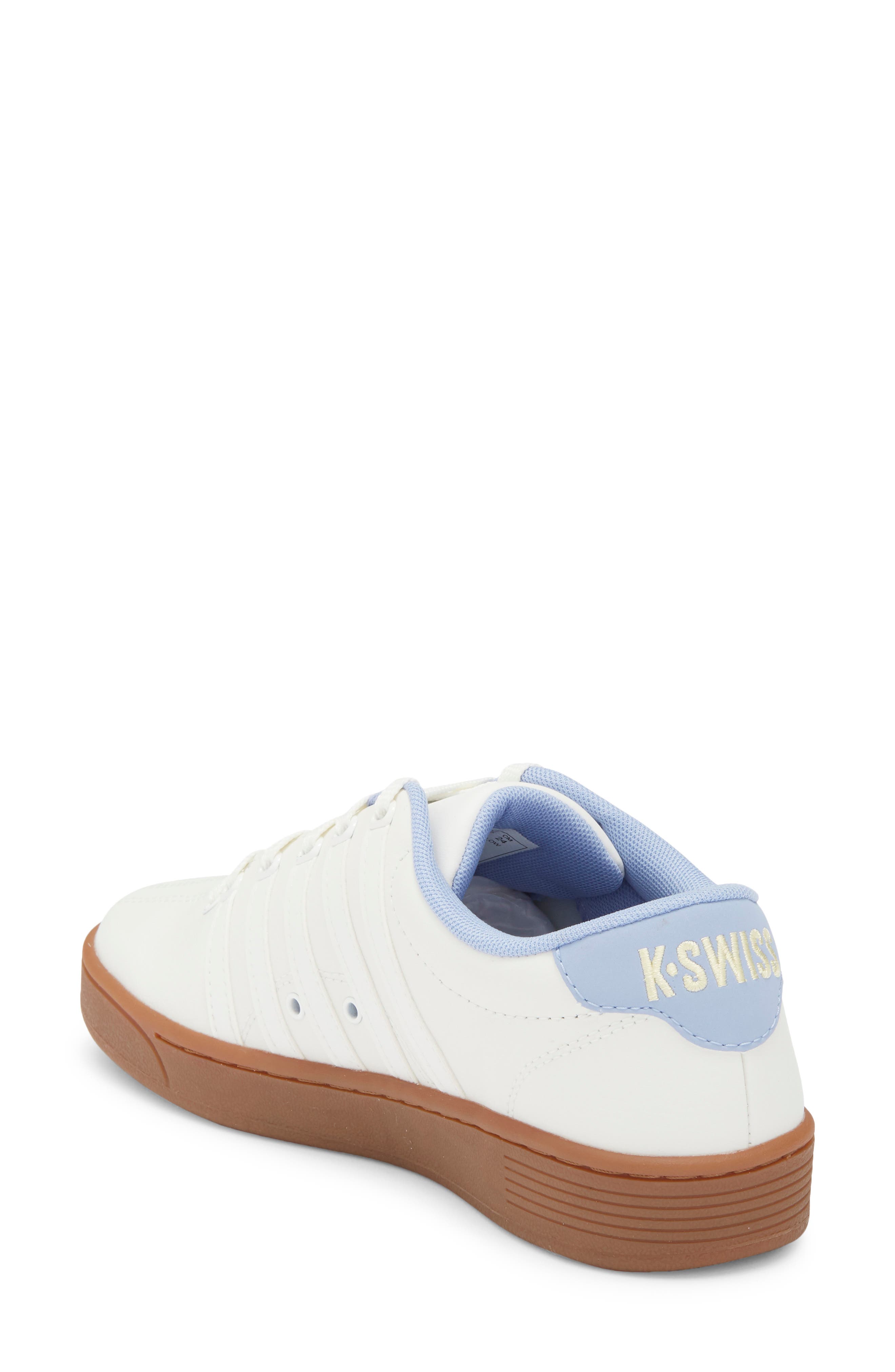 K-Swiss Court Pro II CMF Leather Sneaker, Alternate, color, Blanc/ Brunnera Blue/ Gum-M